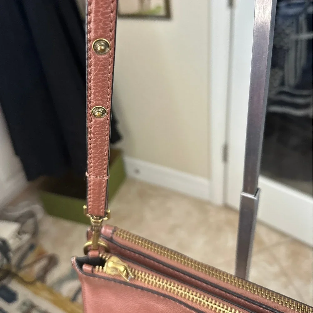 Etienne‎ Aigner VTGE Crossbody Bag Small Brown Excellent Pebbled Leather Adeline
